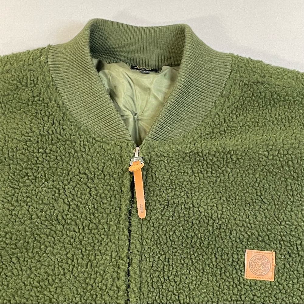 Obey Sherpa Bomber Jacket, Fleece Full Zip - Mens XL - Picture 5 of 14